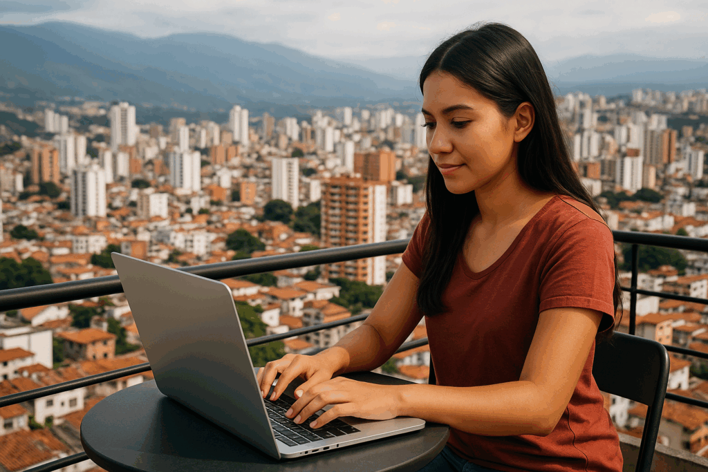 las mejores ciudades de Colombia para trabajar remoto.
